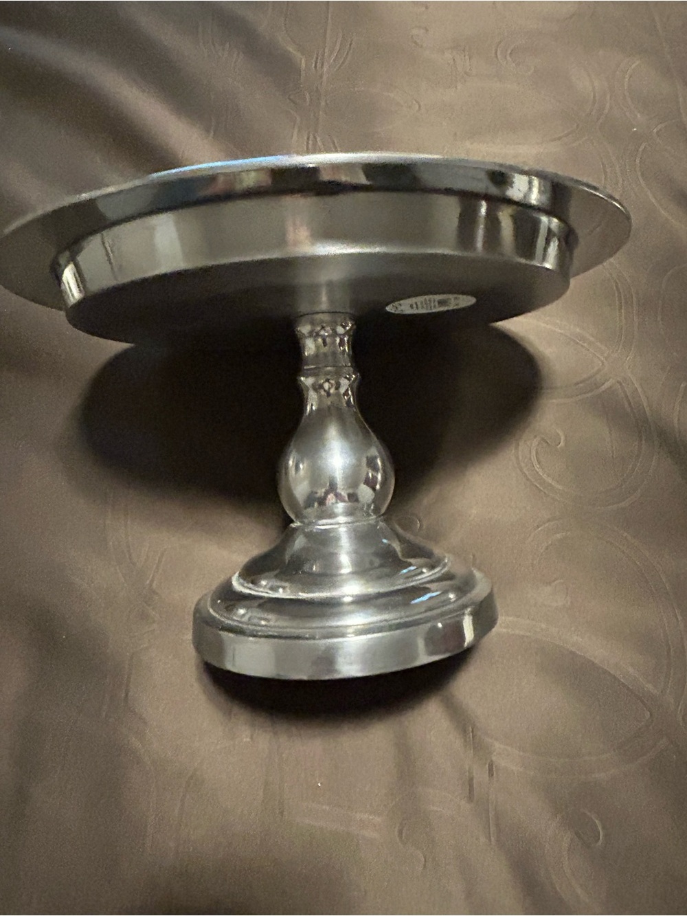 Threshold Silver Pedestal Bowl with Decorative Gray Accent Spheres - Picture 4 of 6